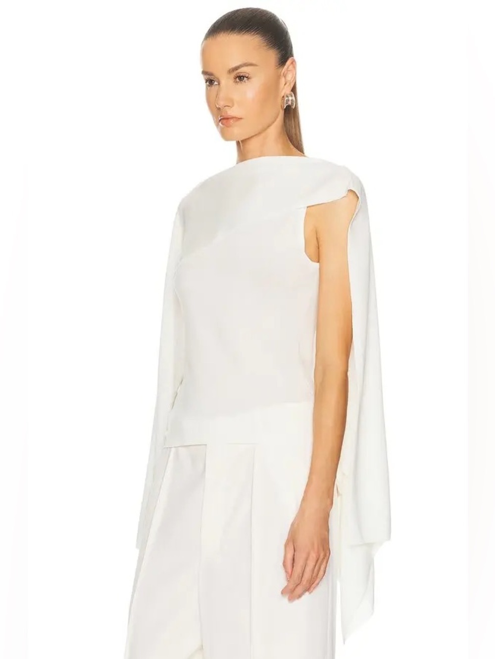 L’Academie Nasim Knit Cape Top in Ivory - Picture 2 of 5